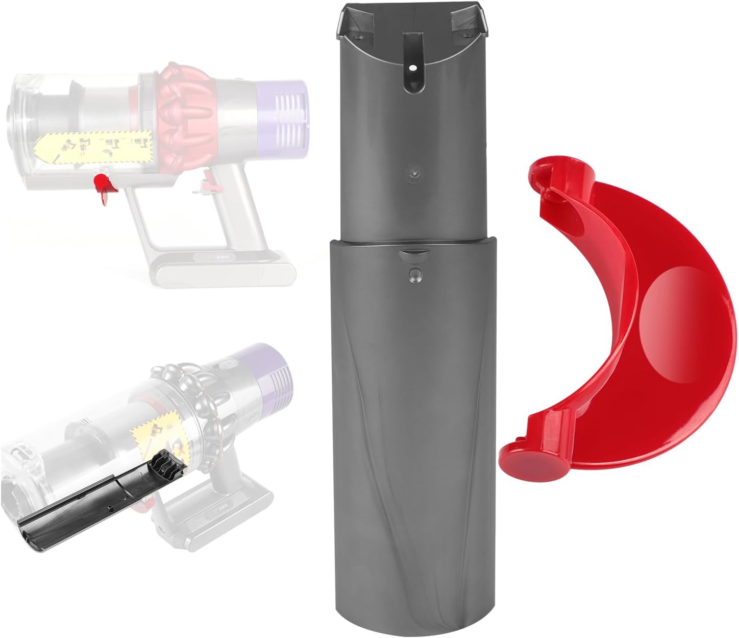 Odashen 8.46 inch Cyclone Baffle Dust Bin Runner& Red