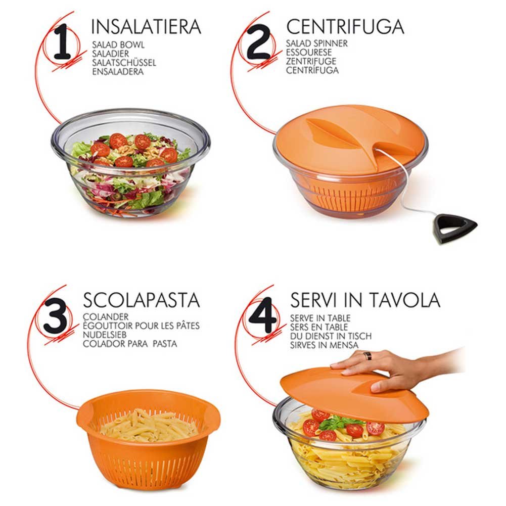 Mongardi 2075C05 Trix Centrifuga, Plastica, Verde/Arancio, 26x16.5x0 cm