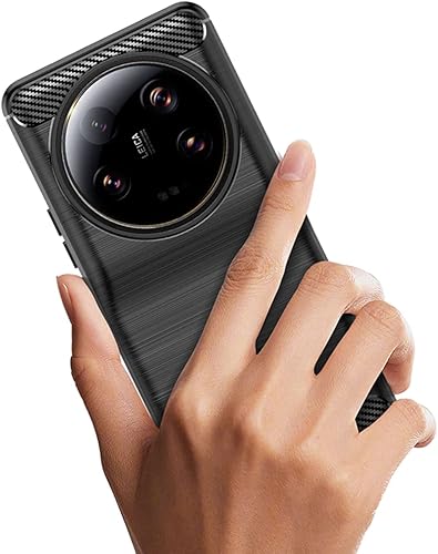 Miniatura 6 de Funda de teléfono para Xiaomi 13 Ultra, mi 13 Ultra Case Fibra de carbono a prueba de golpes Escudo resistente antiarañazos TPU suave contraportada