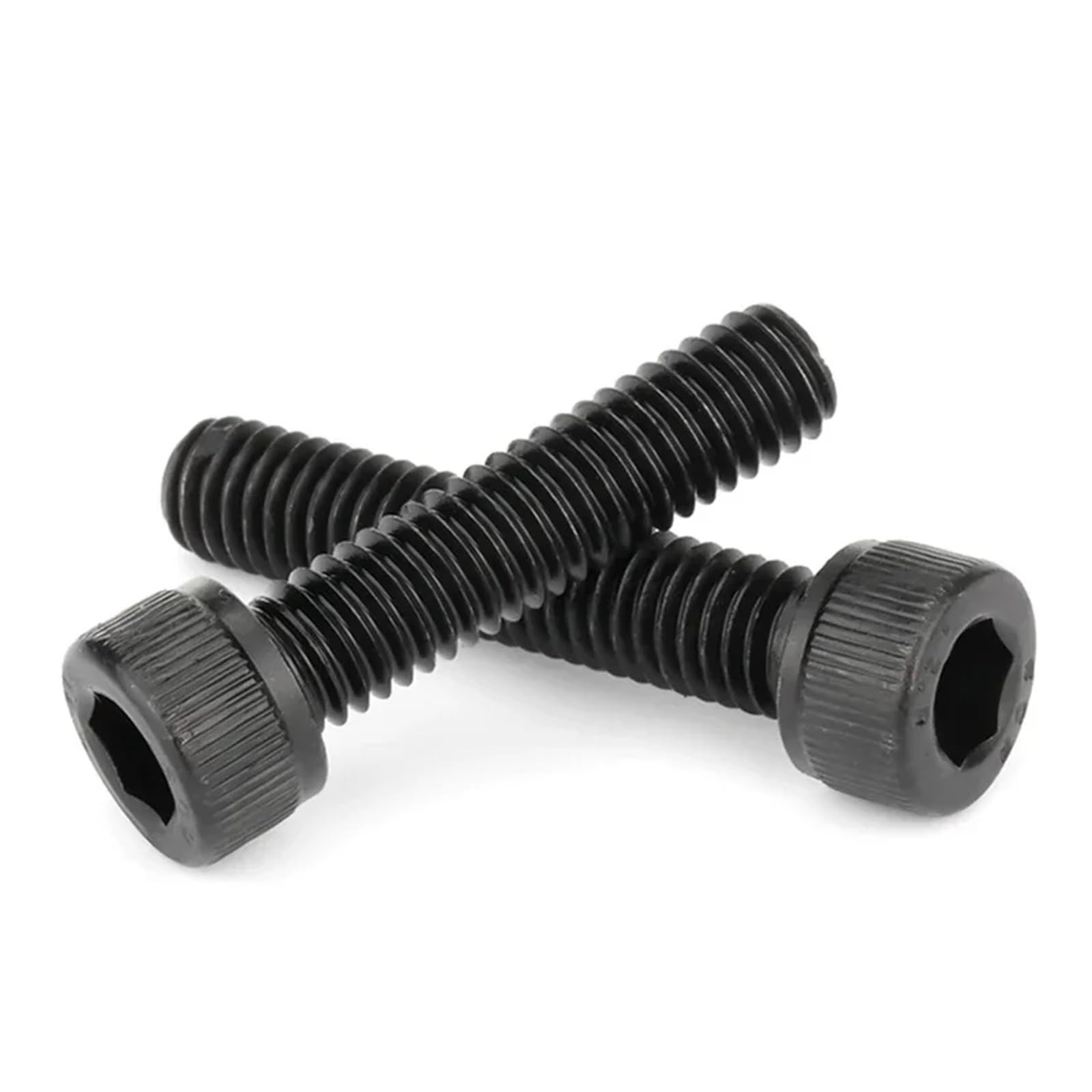 Śruby i wkręty, Śruba z łbem sześciokątnym pełnym gwintem M18 M20 M22 M24 Stal węglowa klasy 12,9, czarna 30-300 mm(55mm,M24-1pcs)