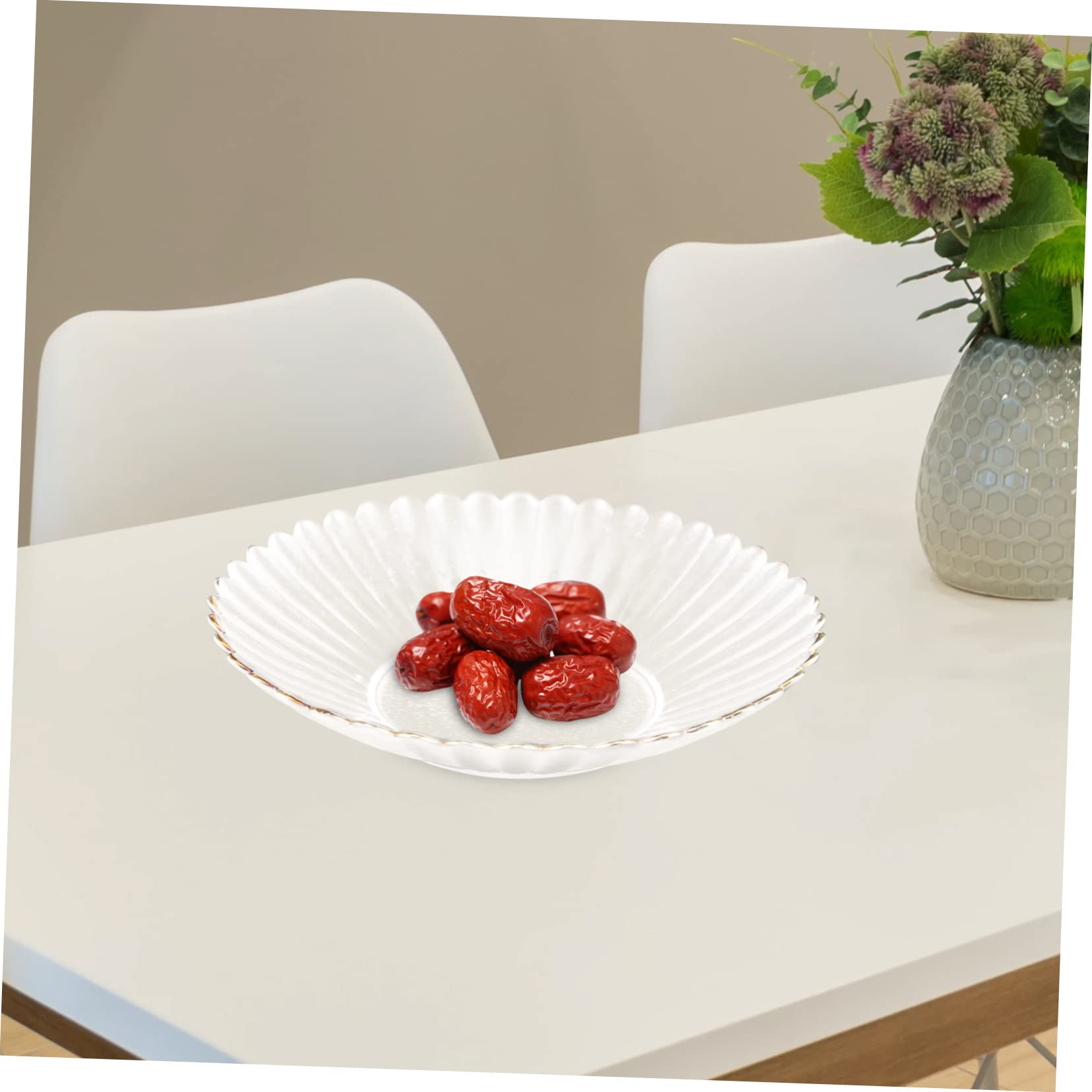 Vassoio Decorativo per Frutta in Cristallo, piolo, Piatto per Caramelle Rifinito, Vassoio per Alimenti da servire per Matrimoni e per Uso in tavola