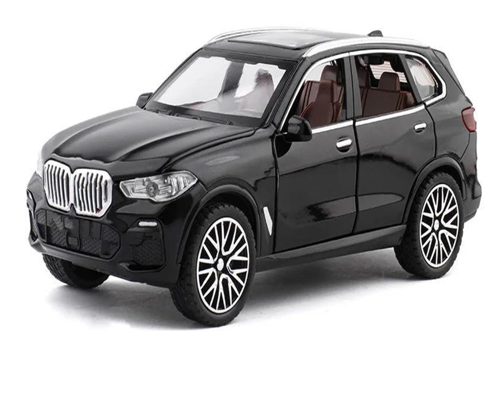 Modellino Diecast Modellismo da Collezione Auto 1:32 Per BMW X5 SUV Modellino In Lega Pressofusa Per Auto Con Decorazioni A Scomparsa(Nero)