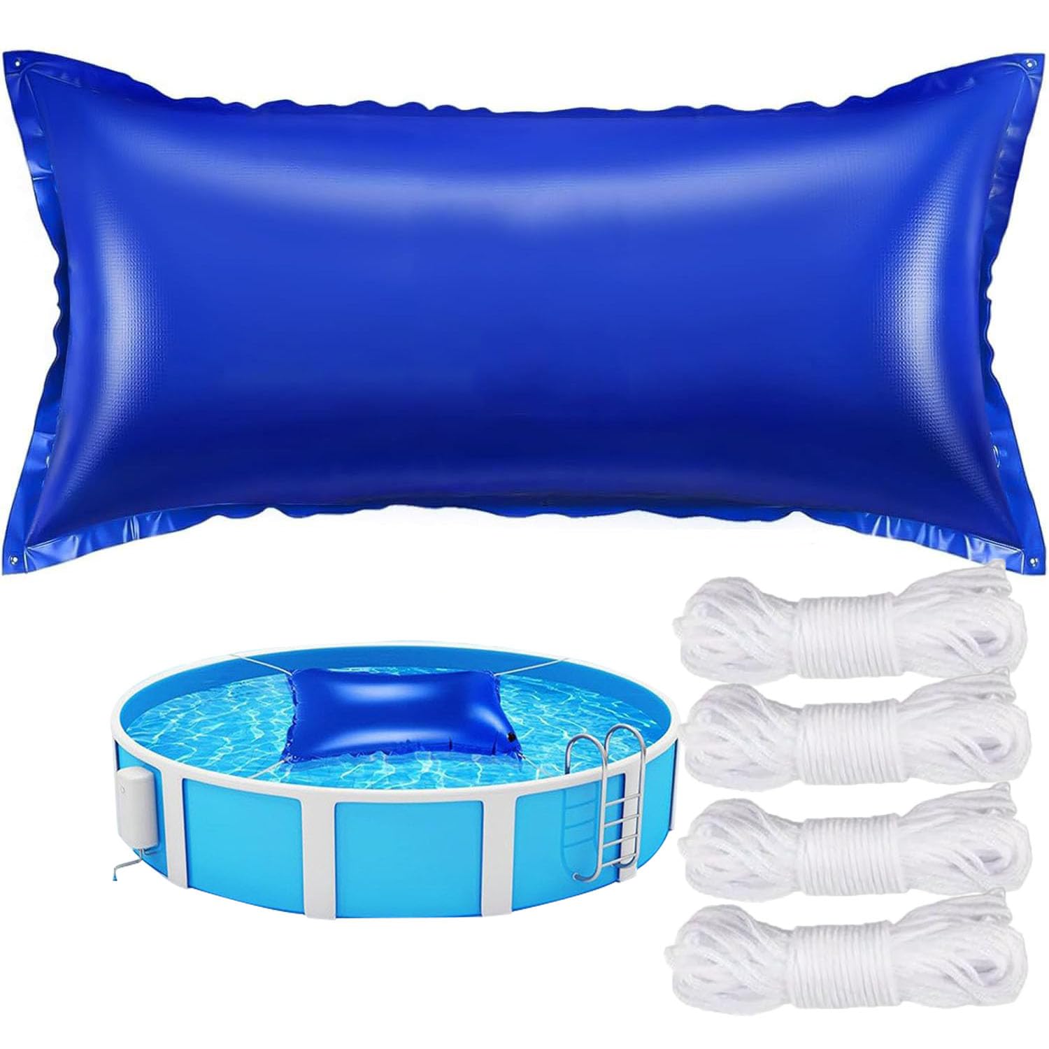 Coussin de piscine d'hiver anti-affaissement de couverture 120x240cm