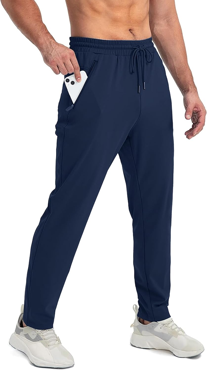 SEVEGO Men’s 31″/33″/35″/37″ Inseam Tall Sweatpants Zipper Pockets Joggers Athletic Workout Pants