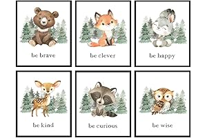 Woodland Animals Wall Art for Nursery Decor