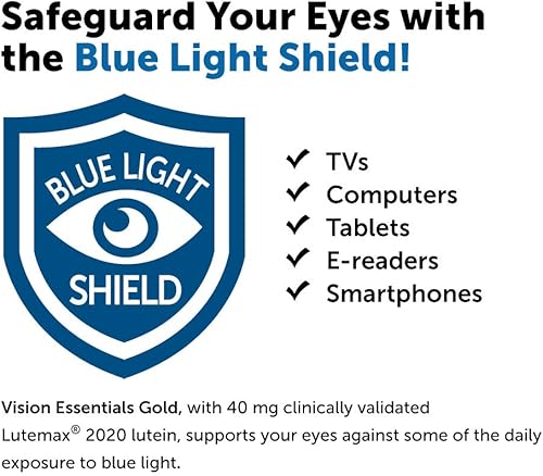Miniatura 6 de Dr Whitaker s Vision Essentials Gold - Suplemento para la salud ocular con 40 mg de luteína más vitamina A y zeaxantina apoya la salud macular y