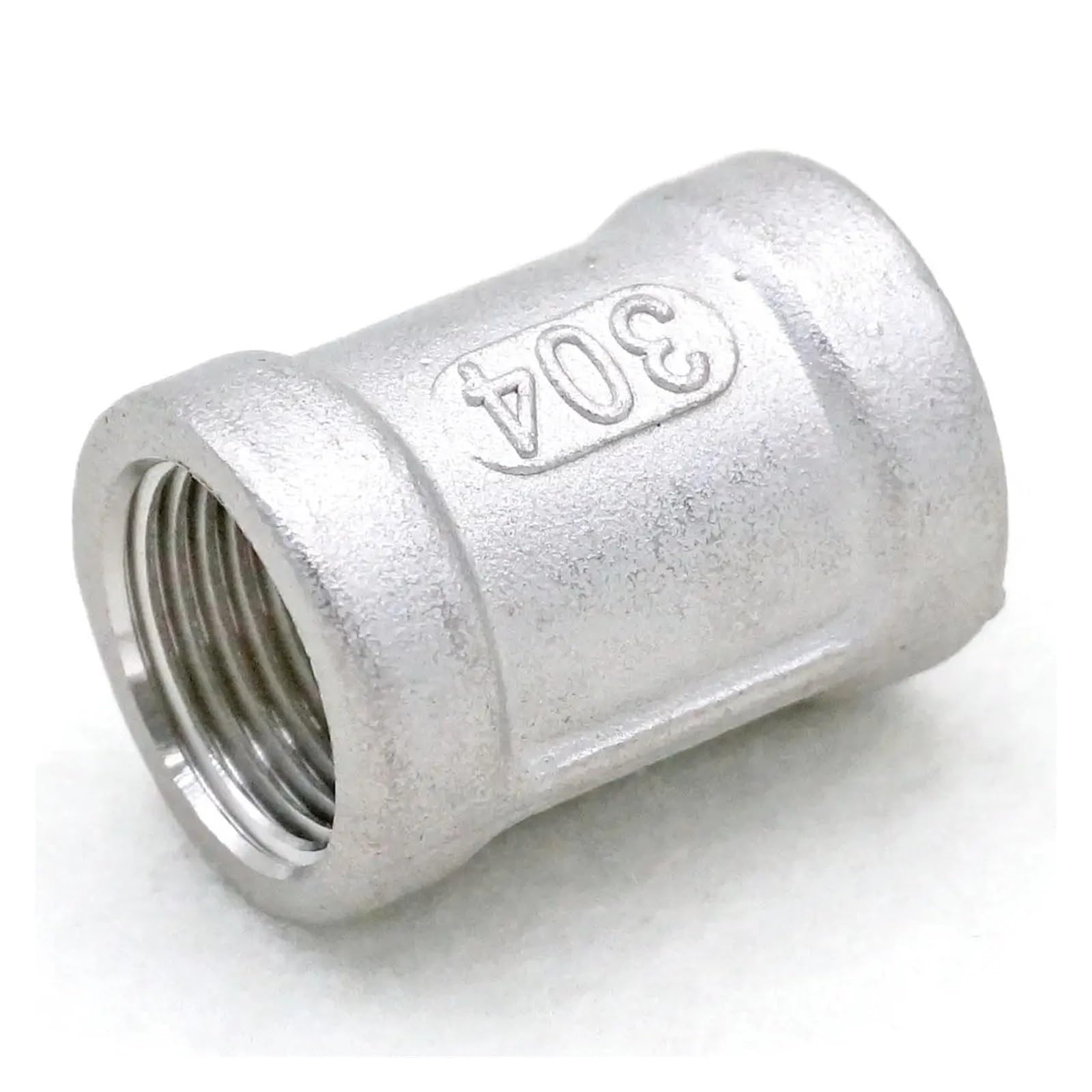 AARTERZZA 3/8" BSP Equal Female Thread Casting 304 Stainless Pipe Fitting Coupling Connector Water Oil Air Pipe Fitting