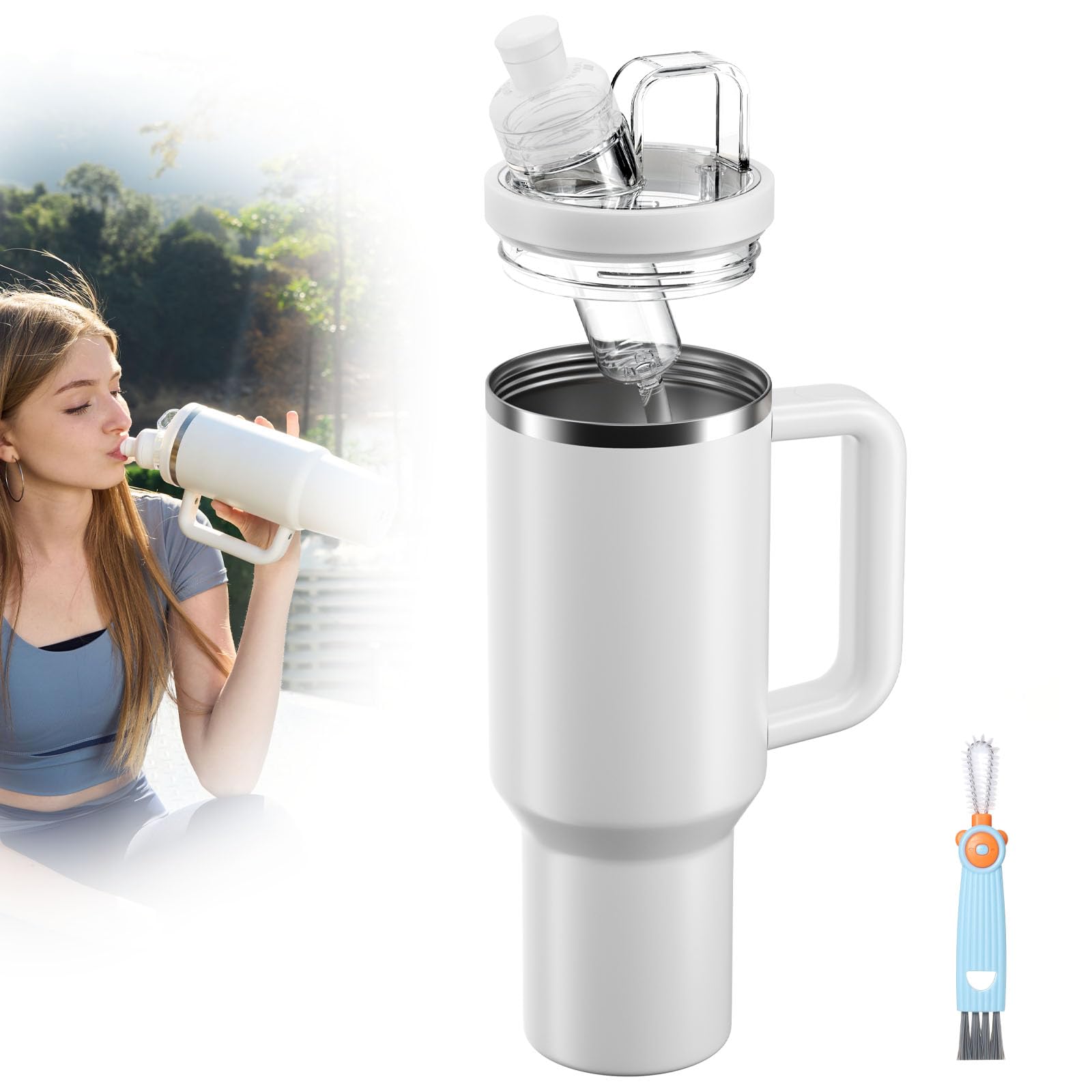 Tumbler Adapter for Stanley Compatible with Flavors Cartridges, Fit Stanley 30oz & 20oz Quencher H2.0 Tumblers to Flavors Cartridges, Directly Install, Food-Grade Leak-Proof Silicone