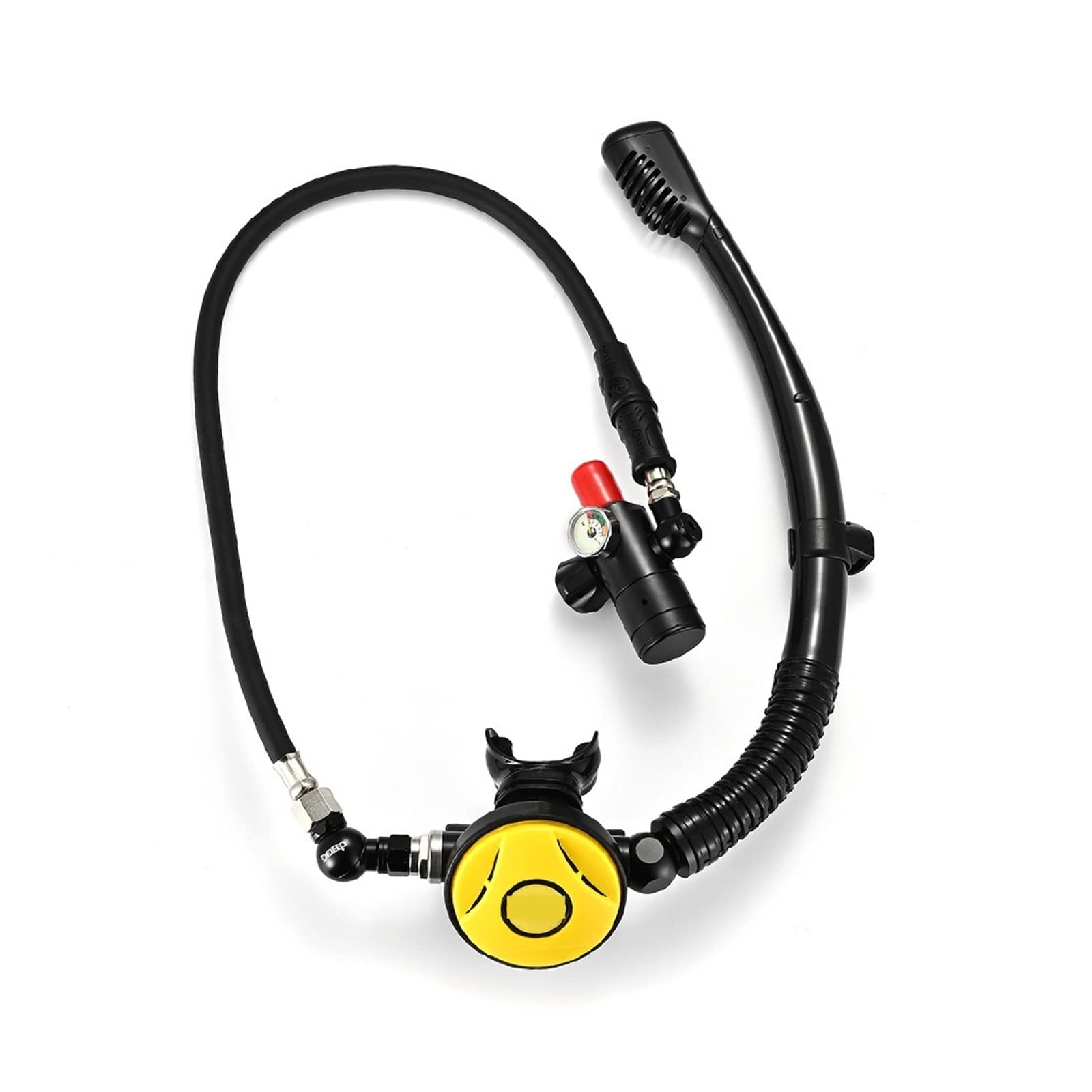 Portable Dive Cylinder, Snorkel Underwater Diving Rebreather Portable Deep Snorkeling Equipment(SKU8 Black Head)