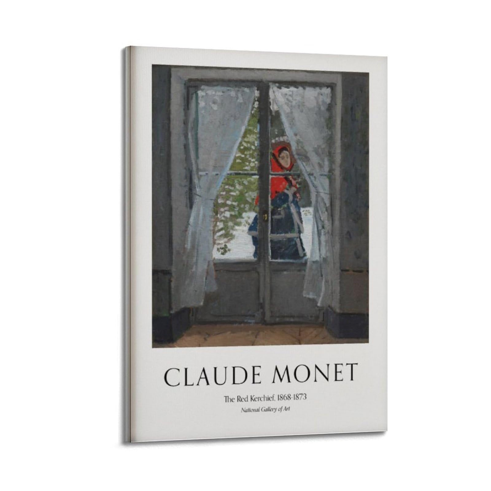 xiaoxiaoshen Claude Monet 'the Red Kerchief' Exhibition Mid-century Modern Canvas Poster Wall Art Prints Room Aesthetic Murals Bedroom And Living Decorations 20x30inch(50x75cm)