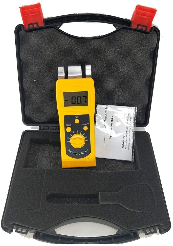 CNYST Digital Textile Moisture Tester Clothes Moisture Analyzers with High Frequency Principle Digital Display Measuring Range 0~2%/0~50% Integrative Design