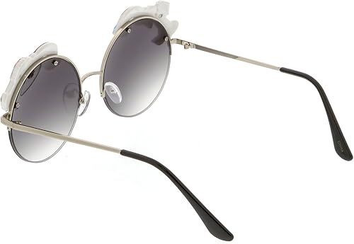 Miniatura 4 de zeroUV - Gafas de sol de 2.205 in con lentes redondas de color degradado sin montura de unicornio arcoíris