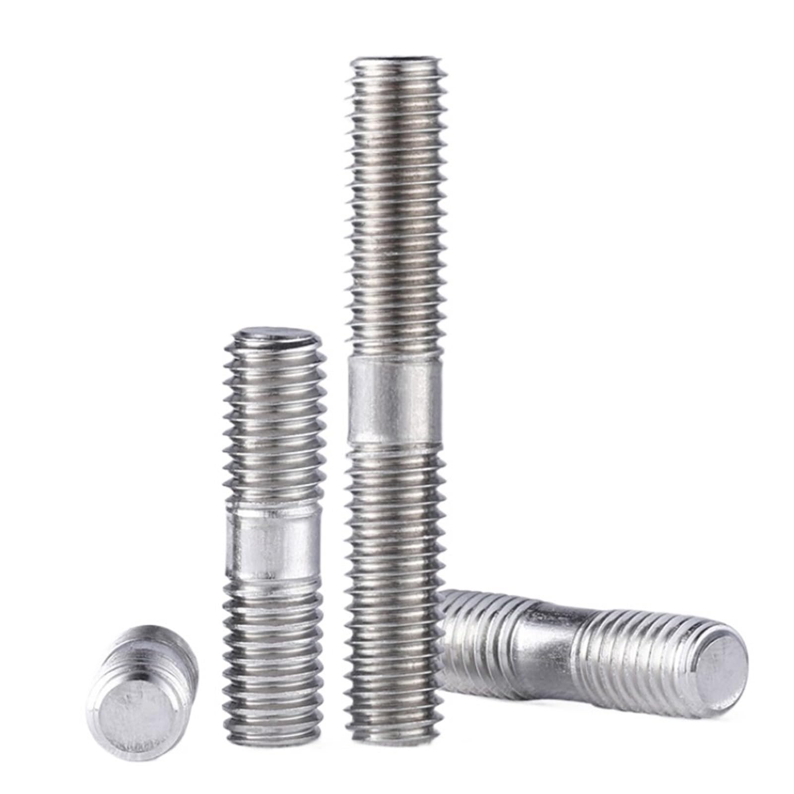 Gewindestange Gewindestange 304 Edelstahl Doppelendschrauben Stehbolzen Zahnstocher Doppelkopfstange(M16-1PCS,150mm)
