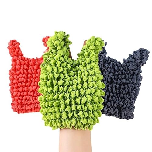 Xzyden Lot de 3 sacs à bulles magiques extensibles – Sac de courses portable surdimensionné avec design plissé, sac à main haute capacité et respectueux de l'environnement (rouge/vert/gris, 19 x 11 x