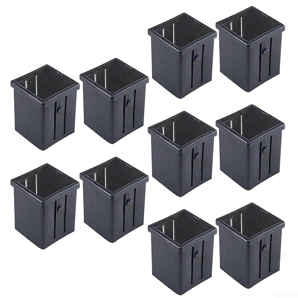 Paquete de 10 insertos cuadrados de tubo convertidor, adaptador interior de plástico reductor de 40 x 40 mm a 30 x 30 mm para tubos deslizantes de equipos de fitness, ajuste de altura a