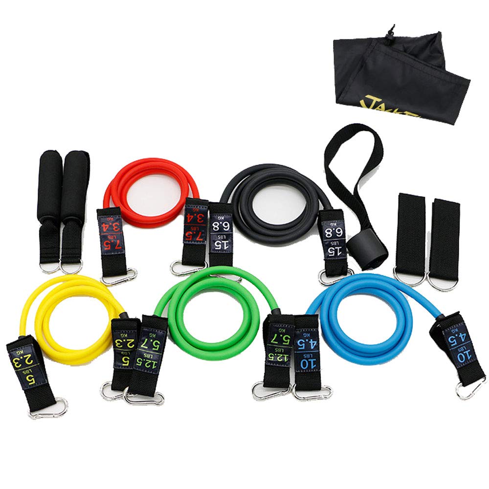 Liangzi Resistance Bands Resistance Bands Set, Workout Bands Recredo, Exercise Bands with Door Anchor,Legs Ankle Straps for Muscle Training, Physical Therapy, Shape Body, Home Workouts