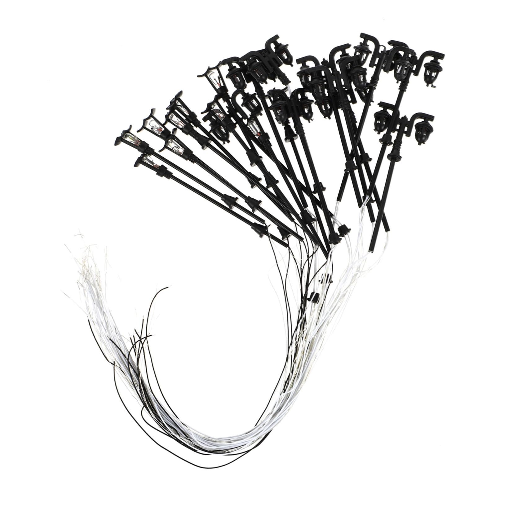 COHEALI 20pcs Street Light Model LED Furniture Moss Decor Miniature Furniture Mini Solar Lamp Post Fairy Lamp Post Lights Outdoor Mini Model Streetlight Gardening Lamp Decor Lamp Model LED