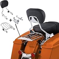 Vista 13 de TCMT Respaldo desmontable para pasajero con alerón de aire para 2 personas, portaequipajes con kit de accesorios de acoplamiento de 4 puntos