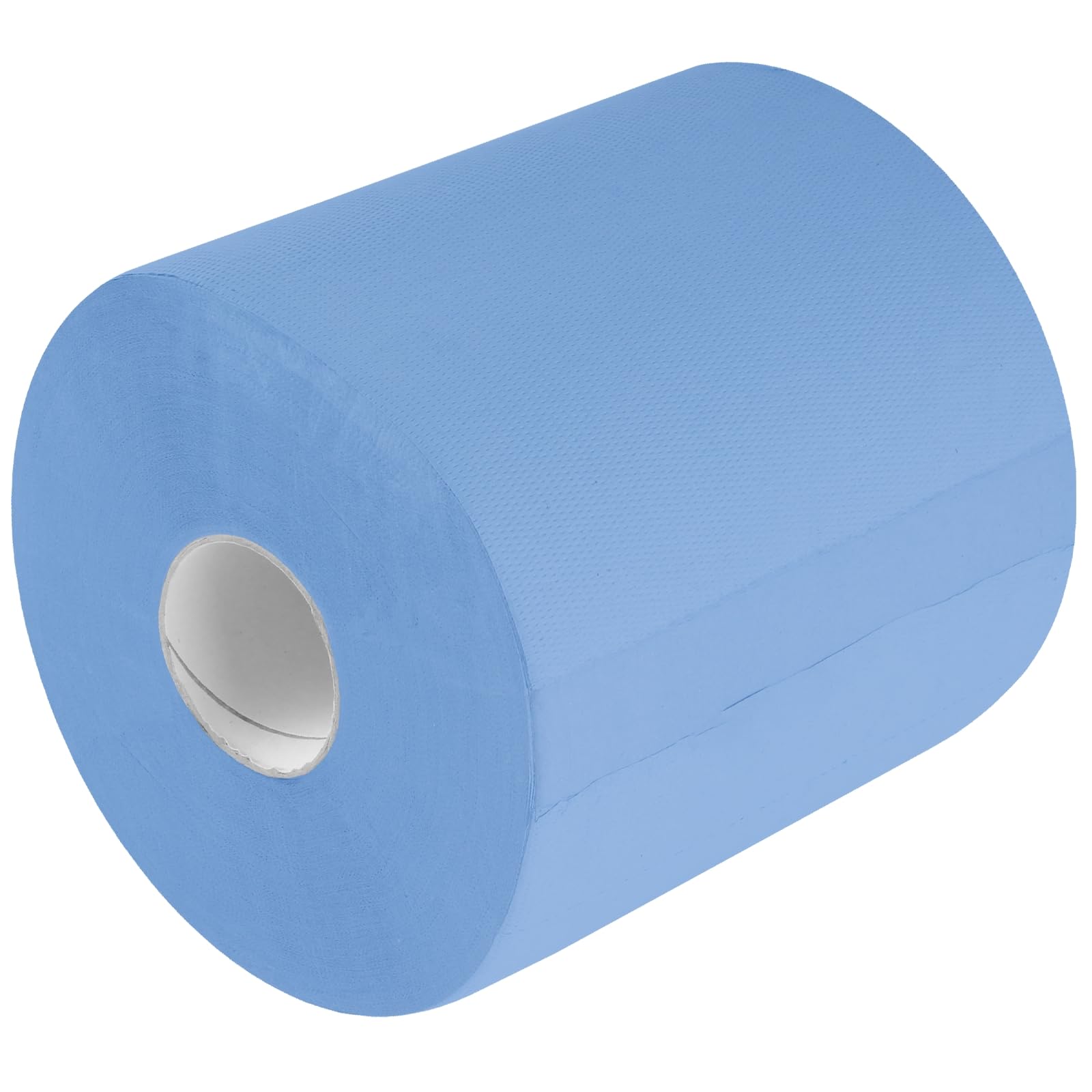 TECPO Rotolo di carta da 6000 fogli, 21 x 34 cm, perforato a 2 strati, rotolo di panno riciclato blu, per pulizia assorbente, adatto per industria, officina, ristorante e commerciale (12 x 500 fogli)