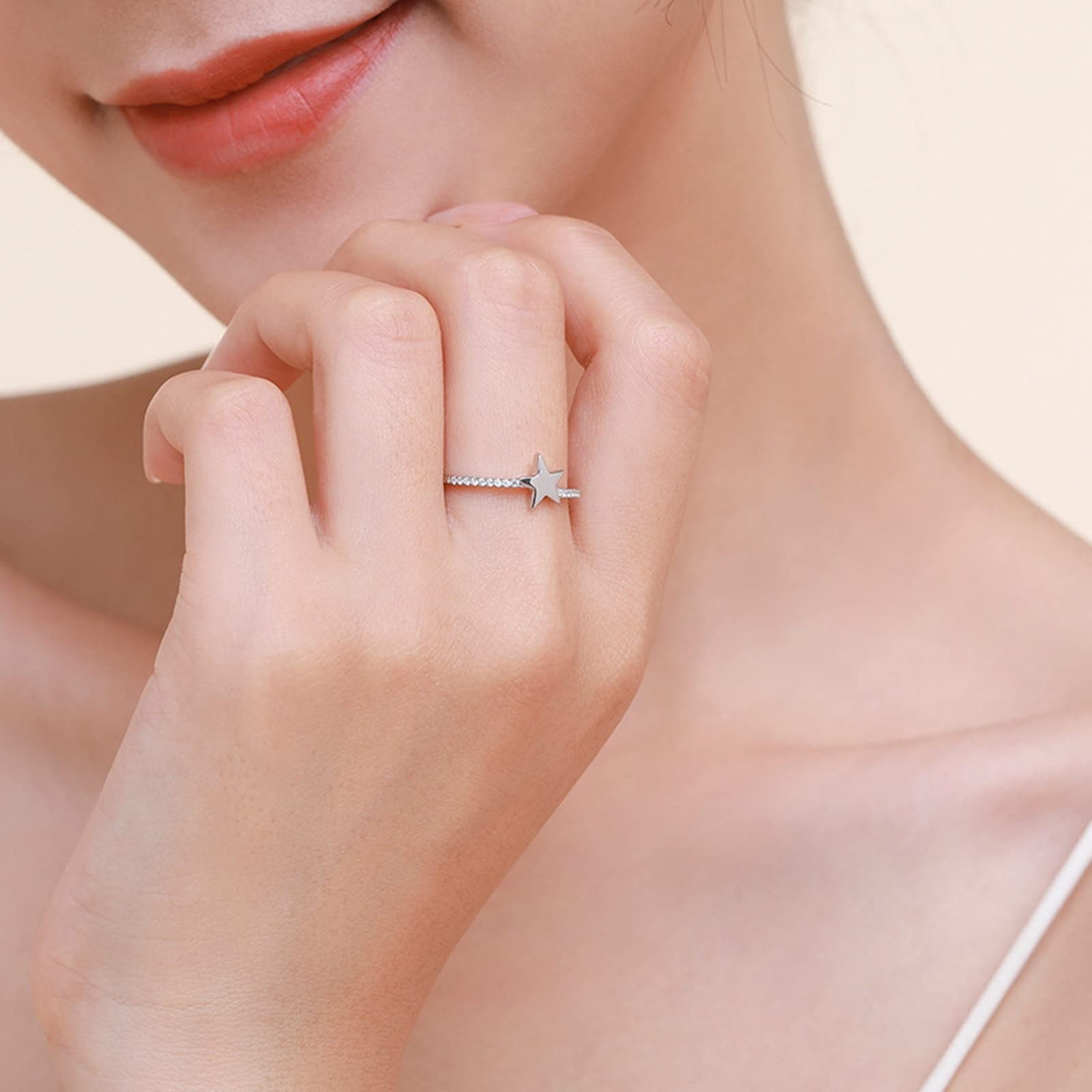 Anillos de diamante cultivados en laboratorio de oro blanco, anillos de compromiso para mujer, oro auténtico, estrella, anillo de aniversario, alianzas con diamante cultivado en laboratorio para