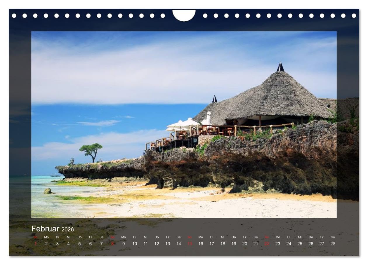 Sansibar (Wandkalender 2026 DIN A4 quer), CALVENDO Monatskalender: Impressionen Sansibar (CALVENDO Natur)