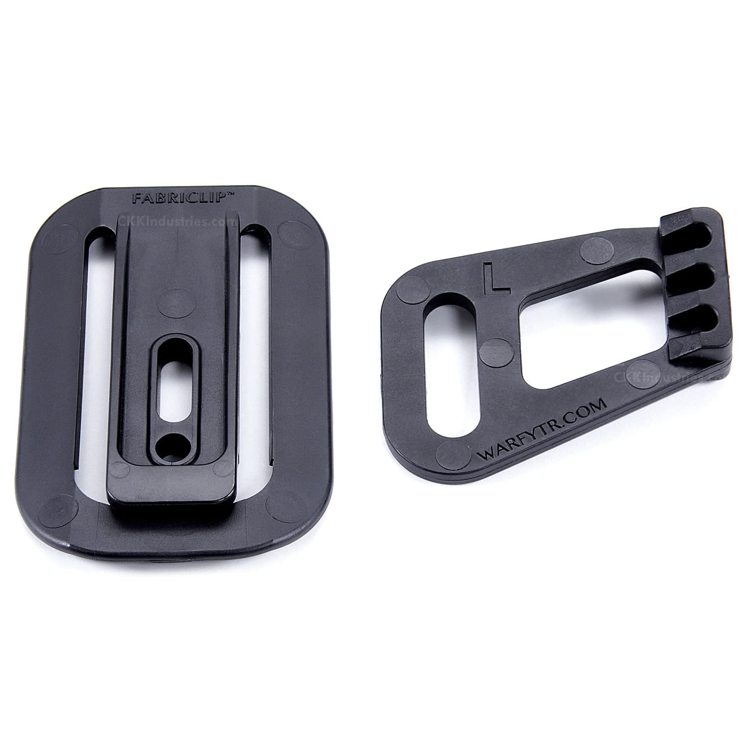 Fabriclips - Concealment Clips - Holster Mounting Attachments - Tactical Black - (Standard and T-Bar Wings) - (1 Pack)