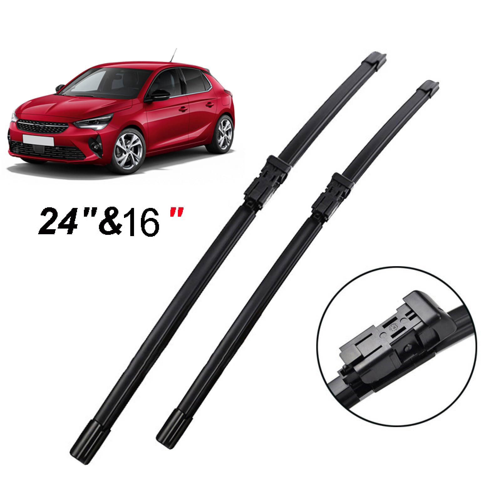 Recambo Front Windscreen Wiper Blades For Vauxhall Corsa F (2019+) - Pair