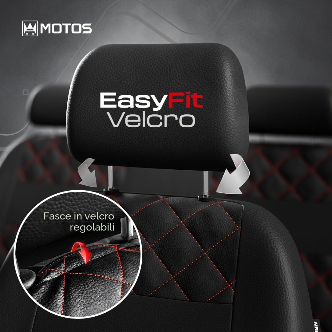 MOTOS Coprisedili universali Copri Sedile Auto per SUZUKI Jimny con Sistema Airbag Attivo, Materiale a Tre Strati, Look Elegante, Personalizzazione Perfetta, Applicazione Versatile per Automobilisti e