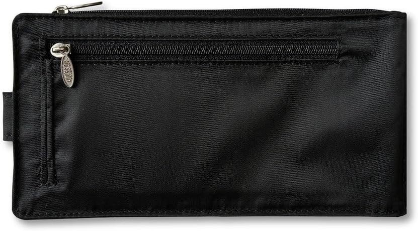 Big Skinny Womens Monte Cougar Nylon Long Wallet (Black)