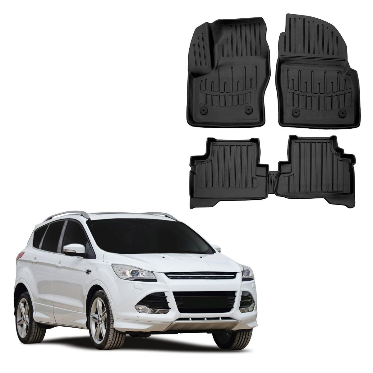 FROGUM ProLine 3D Set Esclusivo Di Tappetini Auto Per Ford Kuga III Dal 2019 | Materiale TPE Durevole | Bordini Più Alti - Foto 7