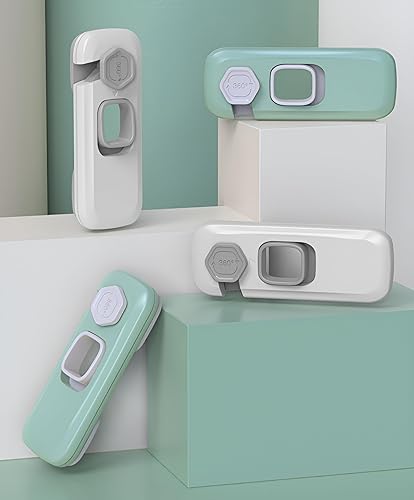 Miniatura 3 de Cerradura para nevera, paquete de 5 cerraduras para nevera, cerradura universal para refrigerador, cerradura de gabinete de puerta de congelador, a