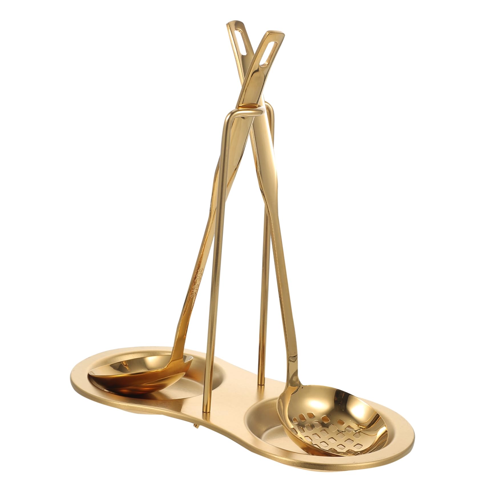 FUNOMOCYA Inspired Slotted Spoon Colander Set Metal Serving Utensils for Cooking Serving