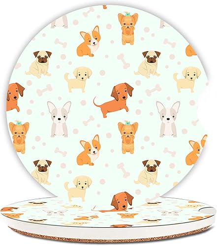 Miniatura 11 de Posavasos de automóvil para portavasos de automóvil, bonitos accesorios de automóvil para interior de mujer, 2 posavasos para automóvil, tapete de