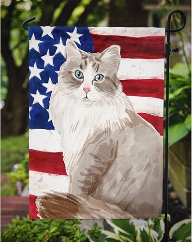 Miniatura 3 de Caroline Treasures CK3040GF - Bandera siberiana americana para jardín, tamaño pequeño, multicolor