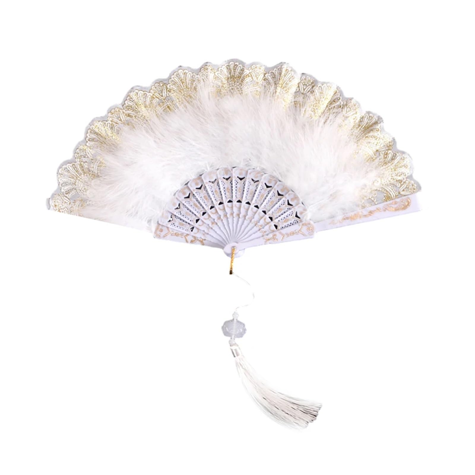 Éventail de danse en plumes pour sublimer une décoration de fête épurée