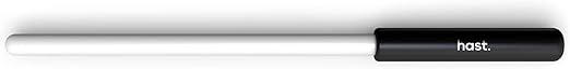 Hast 9-Inch Premium Ceramic Honing Rod, Professional Knife Sharpener, Minimalist Design Honing Rod For Premium Knives Made With Ultra-Hard Steels, White Ceramic With Black Aluminum Handle