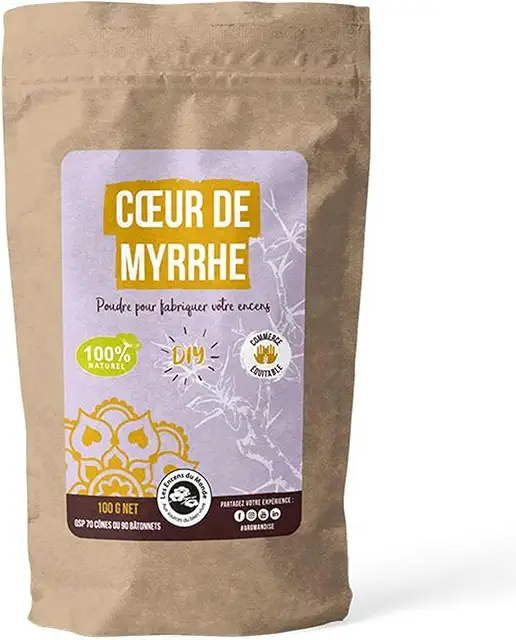 DIY Poudre d'Encens Cœur de Myrrhe - Encens Poudre Relaxant