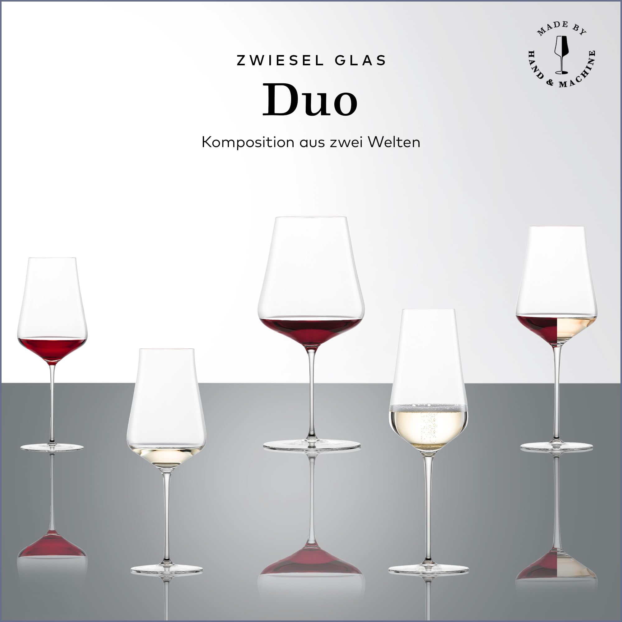 Zwiesel Glas Copas de vino tinto burdeos Duo (2 unidades) | Cristal de Burdeos hecho a mano y a máquina para vino tinto pesado (medio) apto para lavavajillas