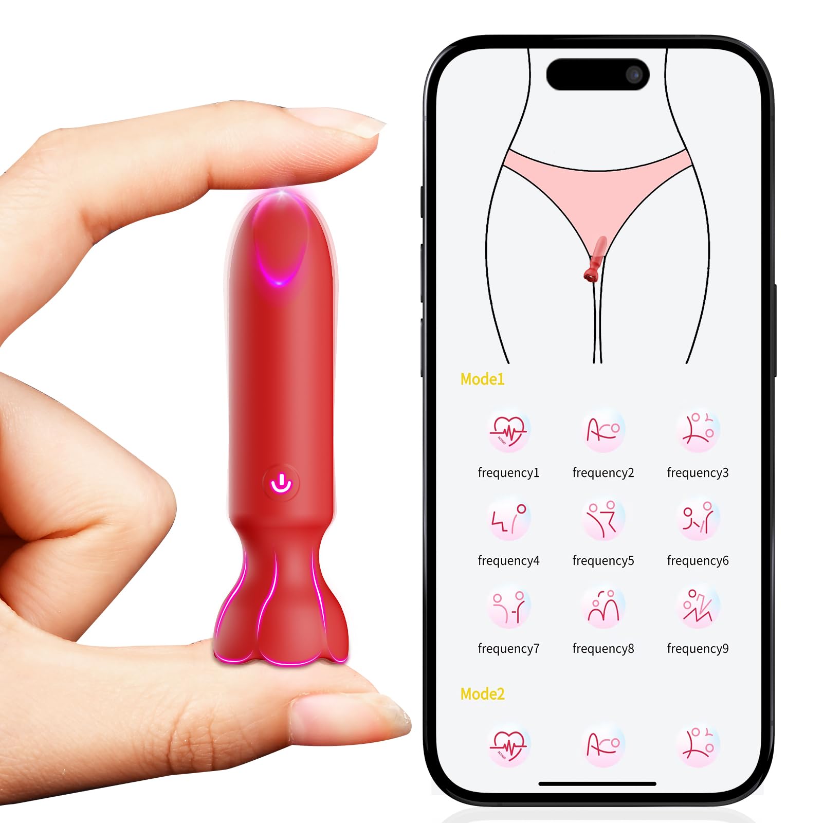 Mini Bullet Vibrator Adult Toys - Vibrators App Controlled Female Sex Toys with 9 Vibration Modes, Lipstick G Spot Dildo Clitoral Vibrator, Long Distance Discreet Vibrator for Women & Couples (): Pink