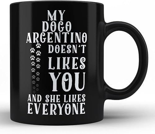 Funny Dogo Argentino amante de los Perros Taza Mejor Regalo Para Los Propietarios de Dogo Argentino regalo de cumpleaños para compañeros de trabajo,