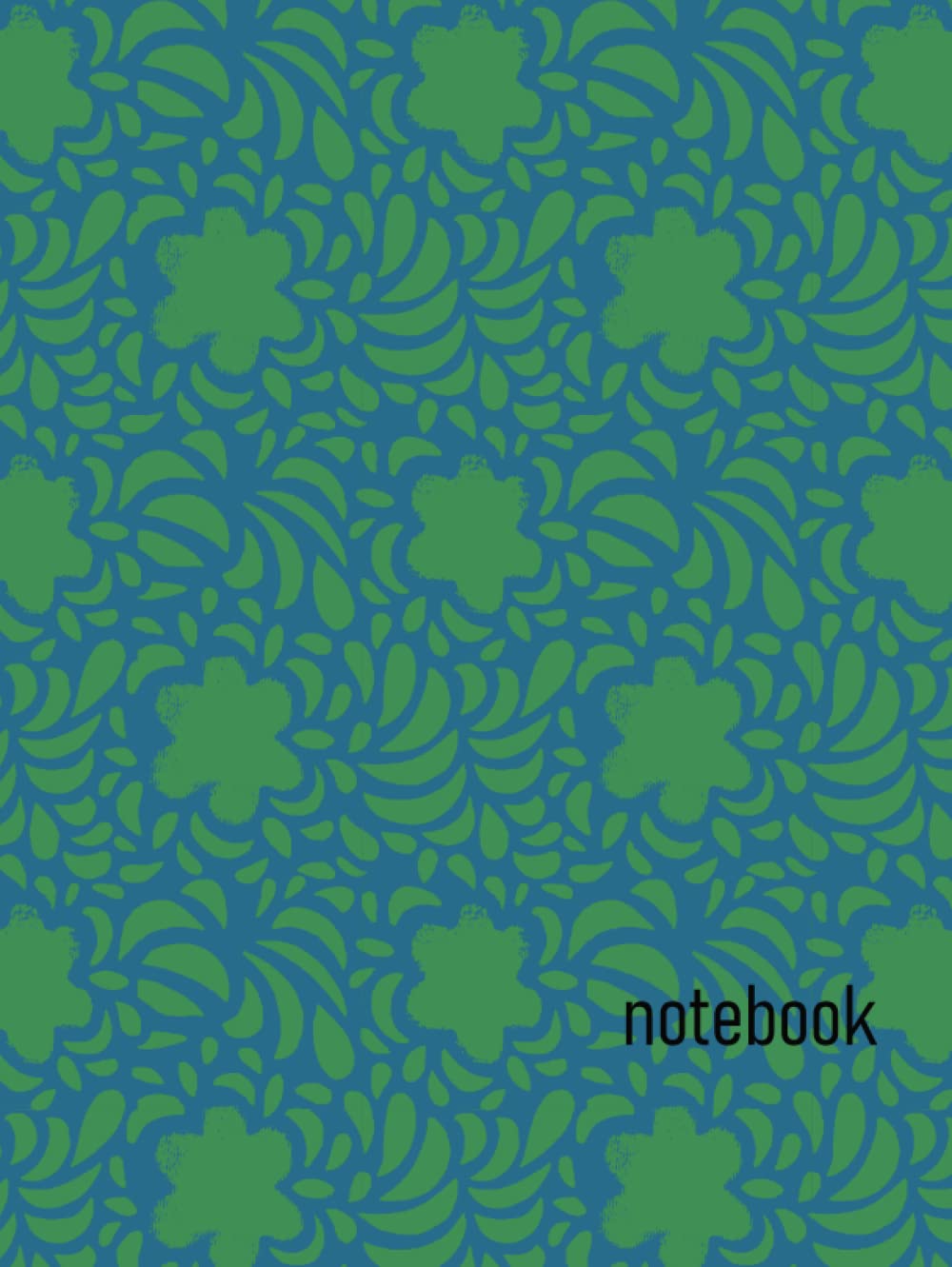 Workbook grand format reliure rigide durable 500 pages à motif floral vintage pour le bureau