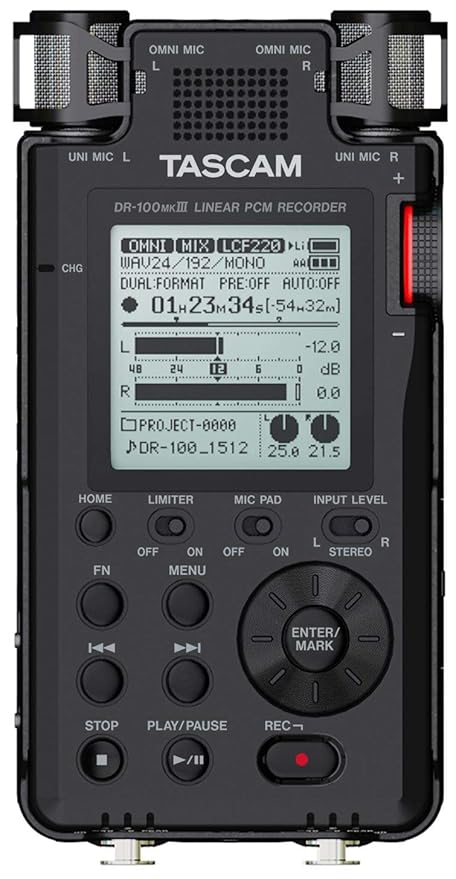 Tascam Dr 100mkiii 192khz 24 Bit Stereo Portable Recorder Amazon In Musical Instruments Tascam Dr 100mkiii 192khz 24 Bit Stereo Portable Recorder Amazon In Musical Instruments