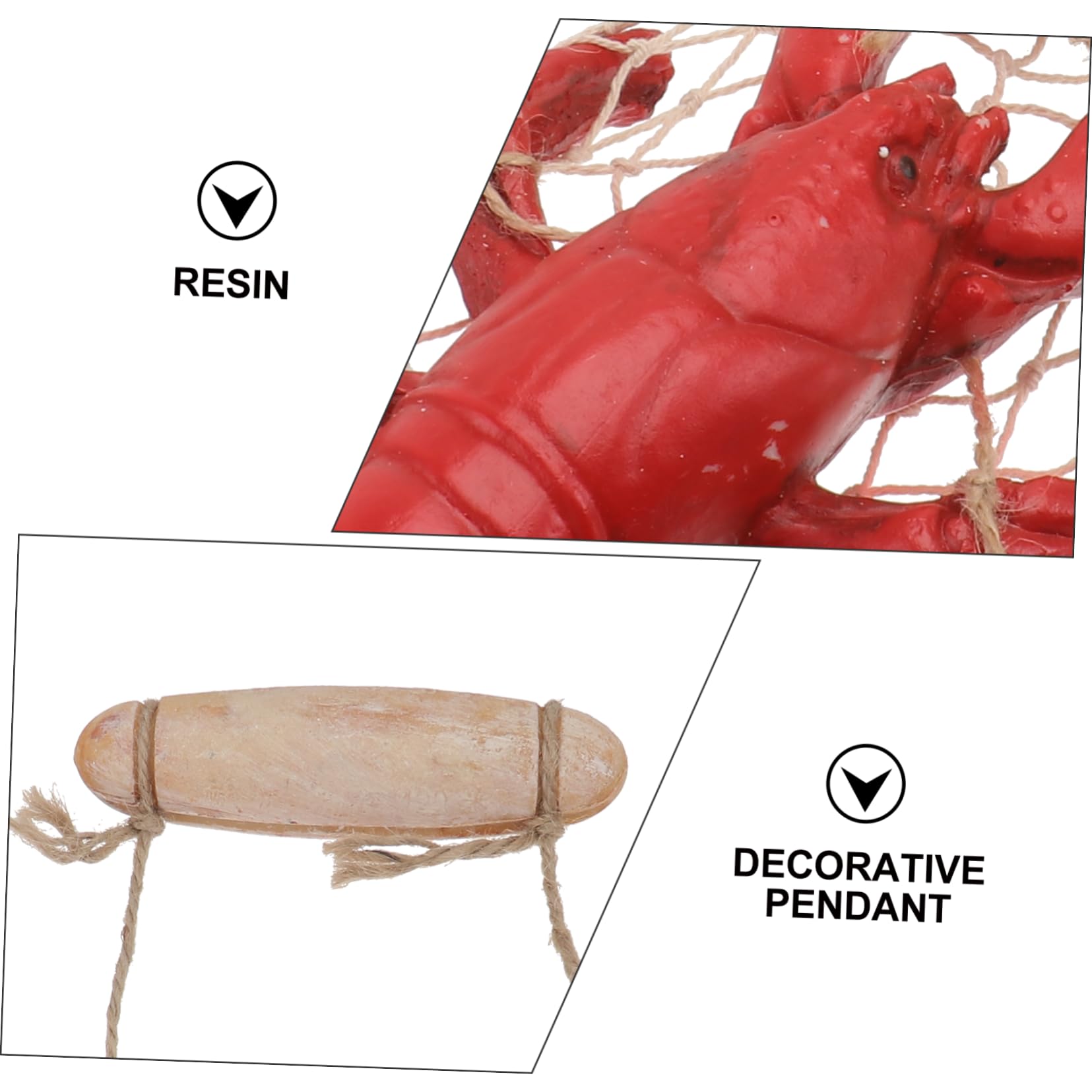 DECHOUS 1pezzi Ciondolo Artistico per Parete Forma di Aragosta Decorazione Murale Creativa in Resina Elegante Ciondolo da Parete per Casa e Bar