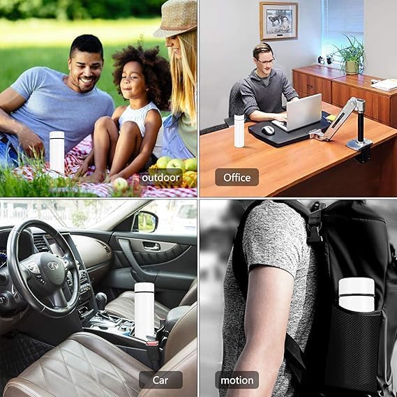 Image of Evotech Customized LED Display Temperature Steel Bottle, Insulated Flask | Hot & Cold for 24 Hours, Travel Sipper, Custom Print, Personalised Name /Photo (Temperature Bottle)