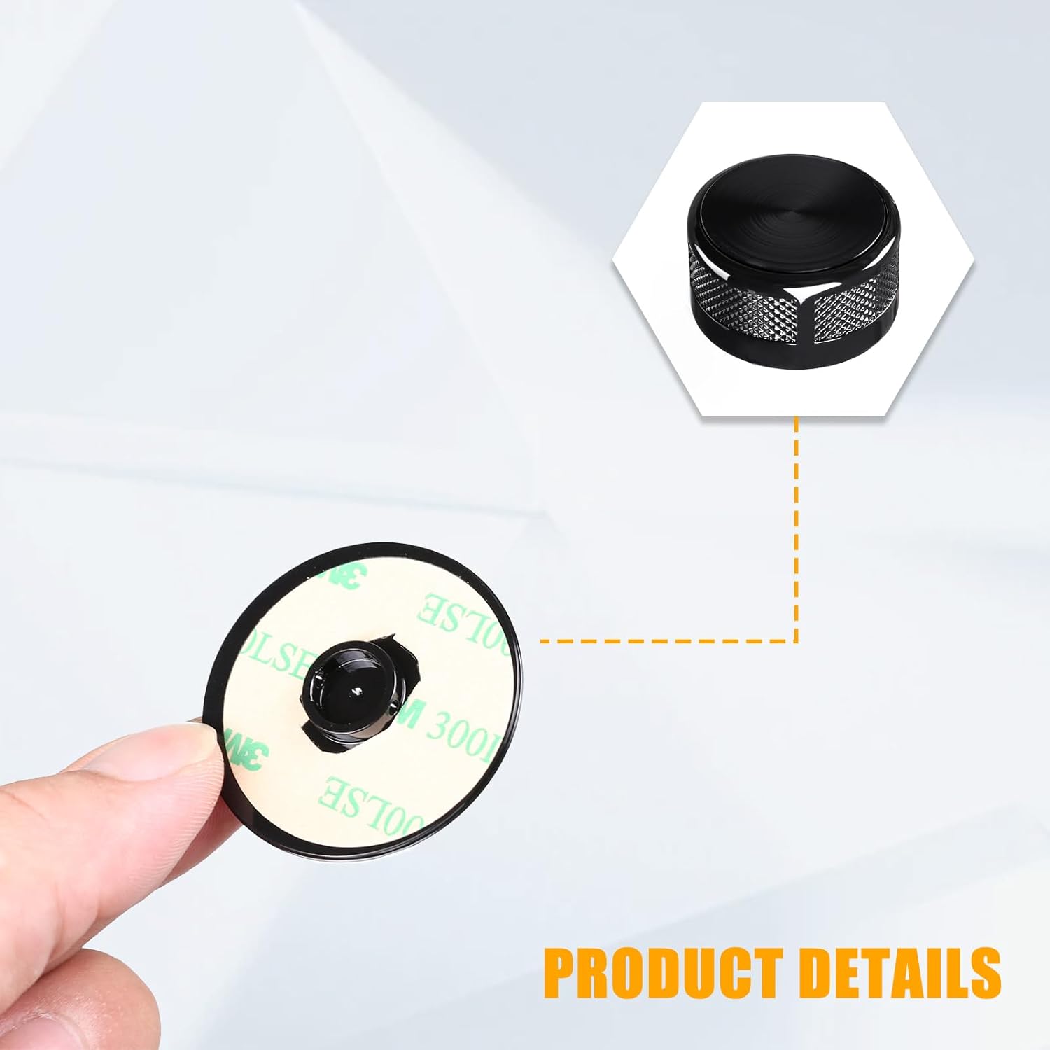 LLKUANG SV Zinc Alloy Replacement Gear Shift Knob Head Compatible with Land Rover Discovery Sport Discovery 4 LR4 LR5 L462 Range Rover Evoque Vogue Velar 2017-2019 (Black)