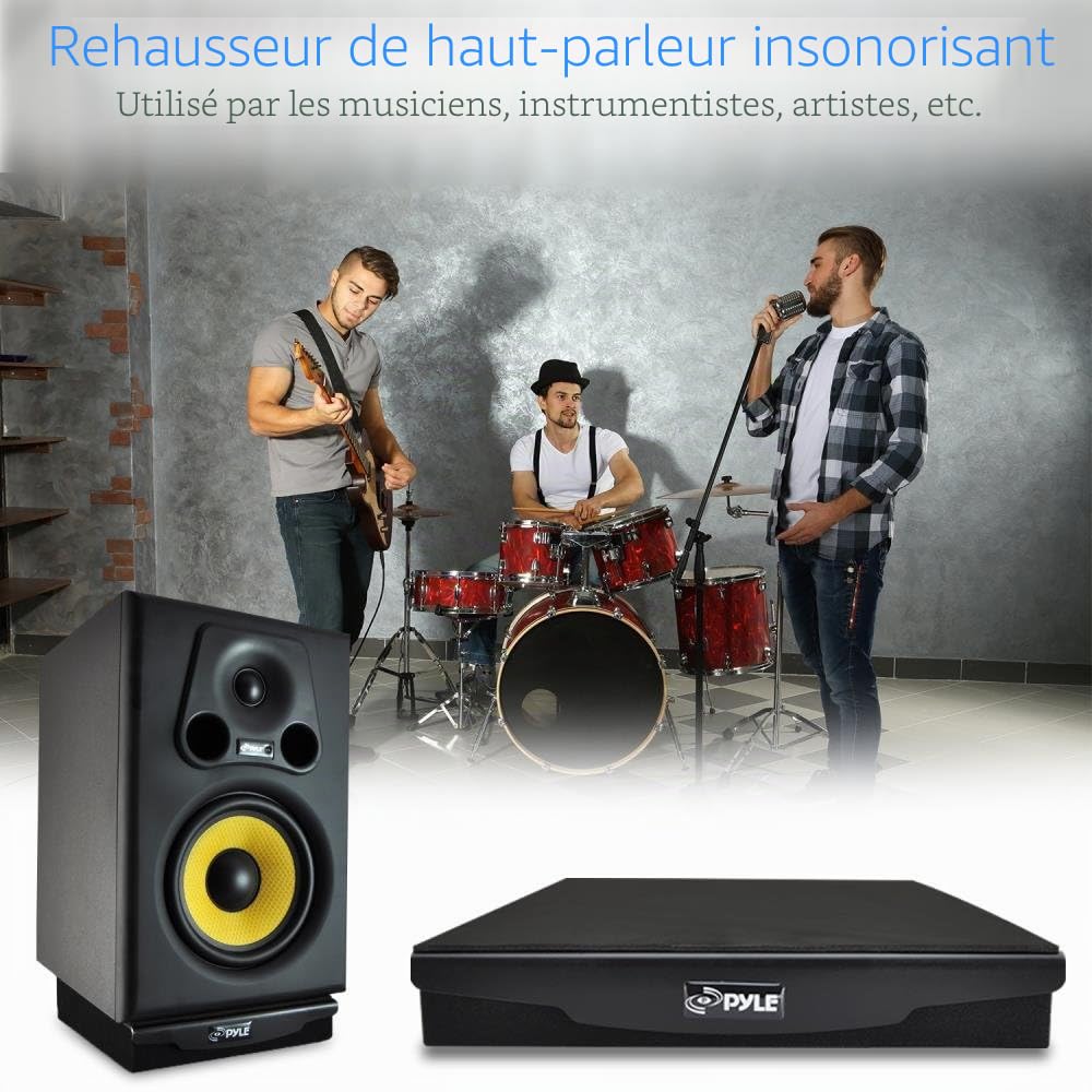 Pyle PSI04 Base de Haut-Parleur Acoustique avec Isolation phonique et Vibrations, 19,1 x 23,1 cm (Simple)
