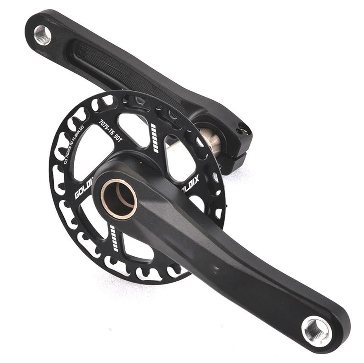 Bielas Bicicleta Juego De Bielas De MTB Plegables para Niños 28/30/32/34/36T con Pernos De Plato Y Soporte Inferior Juego De Bielas De Montaña Integradas Huecas De Aleación De Alum