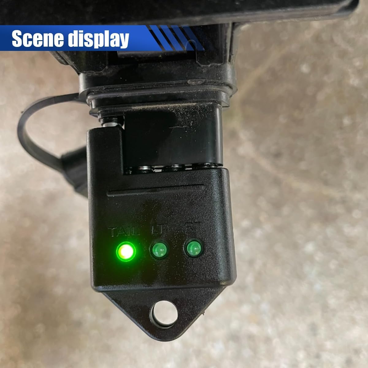 BDZMC 4 Pin Car Plug Tester, 4 Way Flat Trailer Circuit Tester with LED Indicators, Straight Car Light Wiring Testers, Trailer Tester Connector for Turn Signal Tail Lights Trouble Shooter