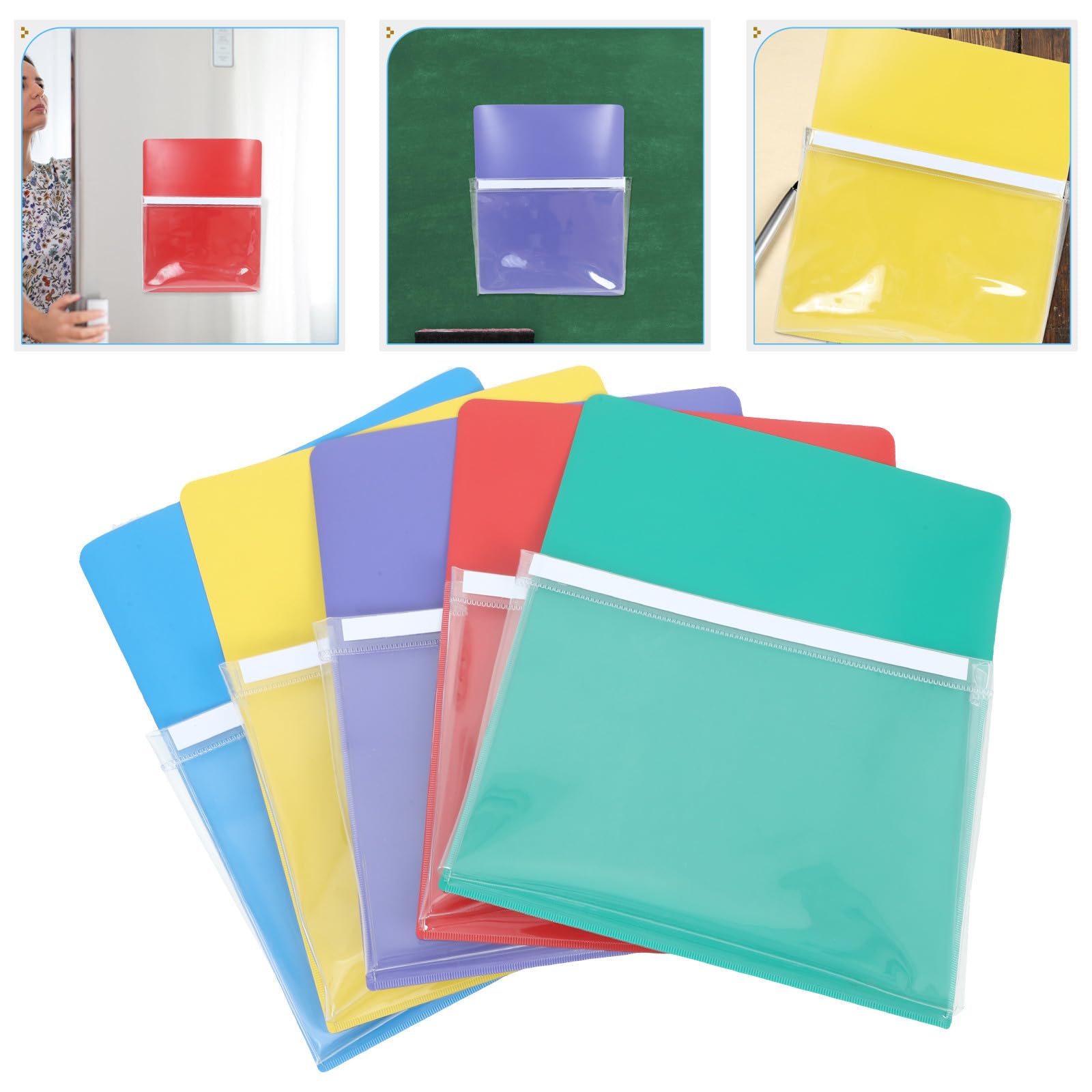 5 Stück Magnetischer Aktenhalter aus Pvc für Dokumente und Stifte