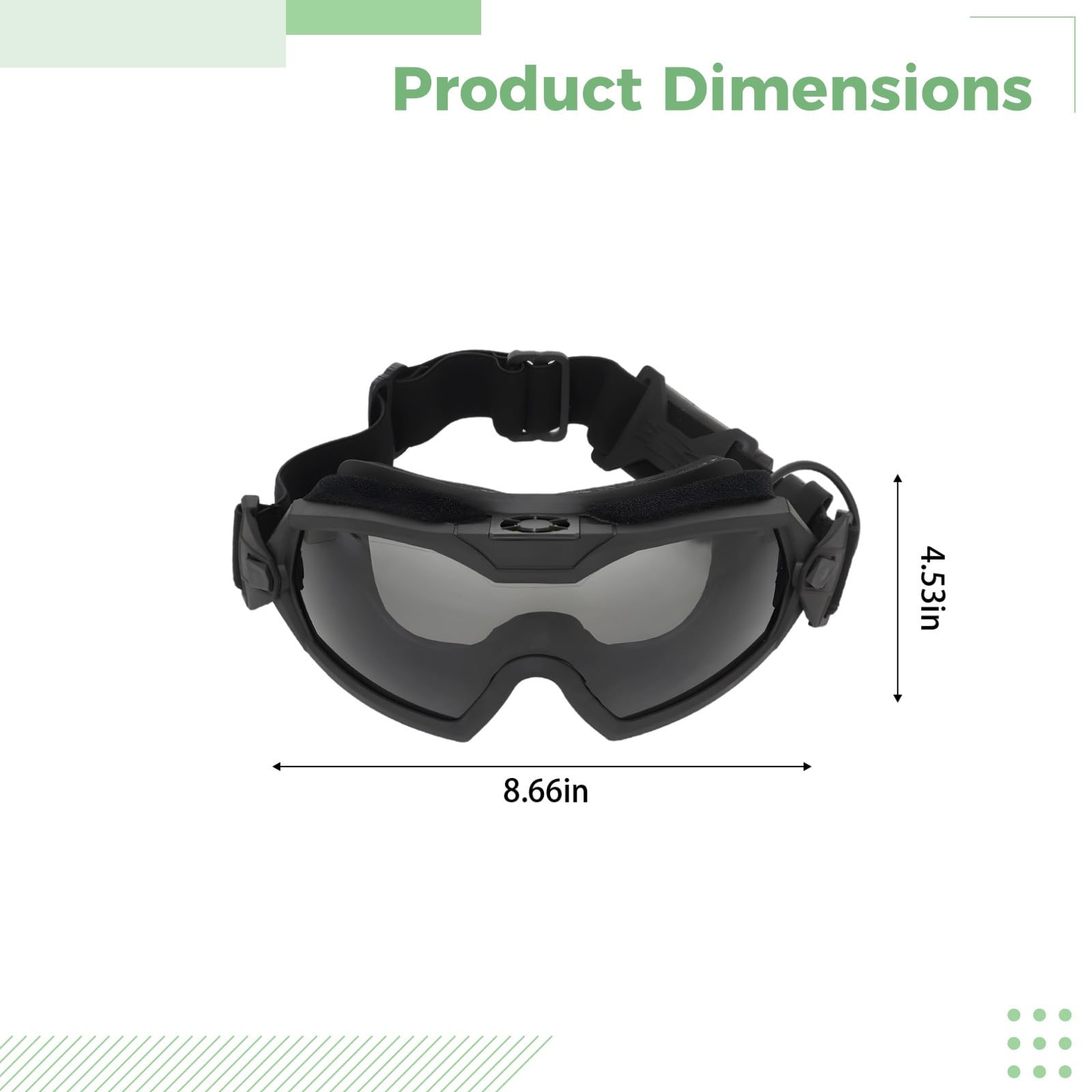 Gafas tácticas para Airsoft, lente dual antivaho con ventilador integrado, ajustable de 3 velocidades, resistentes a los arañazos para deportes al aire libre